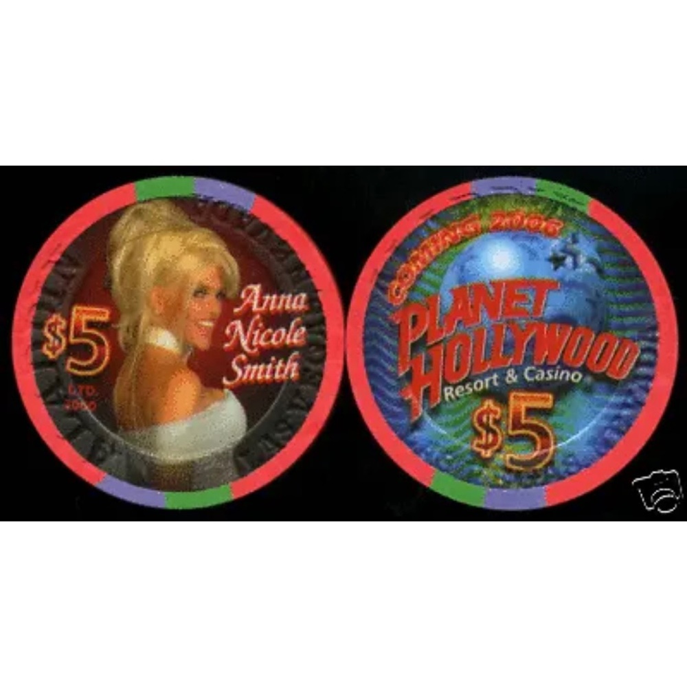 ANNA NICOLE  ALADDIN/PLANET HOLLYWOOD VEGAS  $5  CHIP RARE